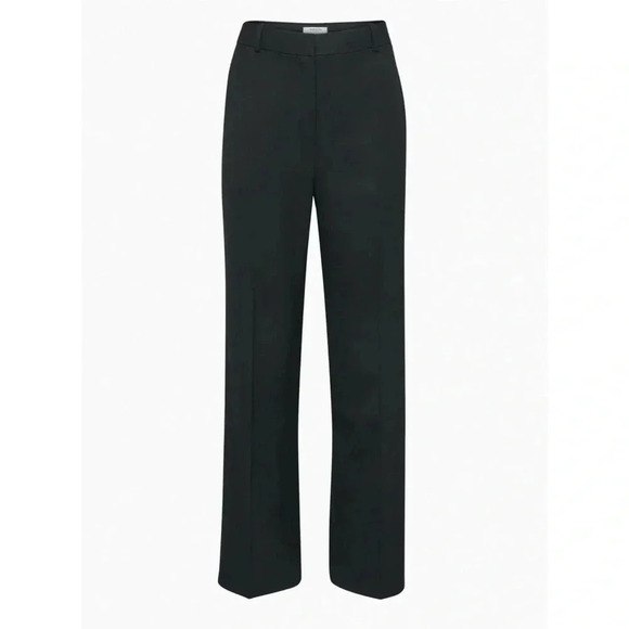 NWT Aritzia Babaton Agency Pant Wool Twill HIgh Waisted Trousers in Black Short - Picture 12 of 16